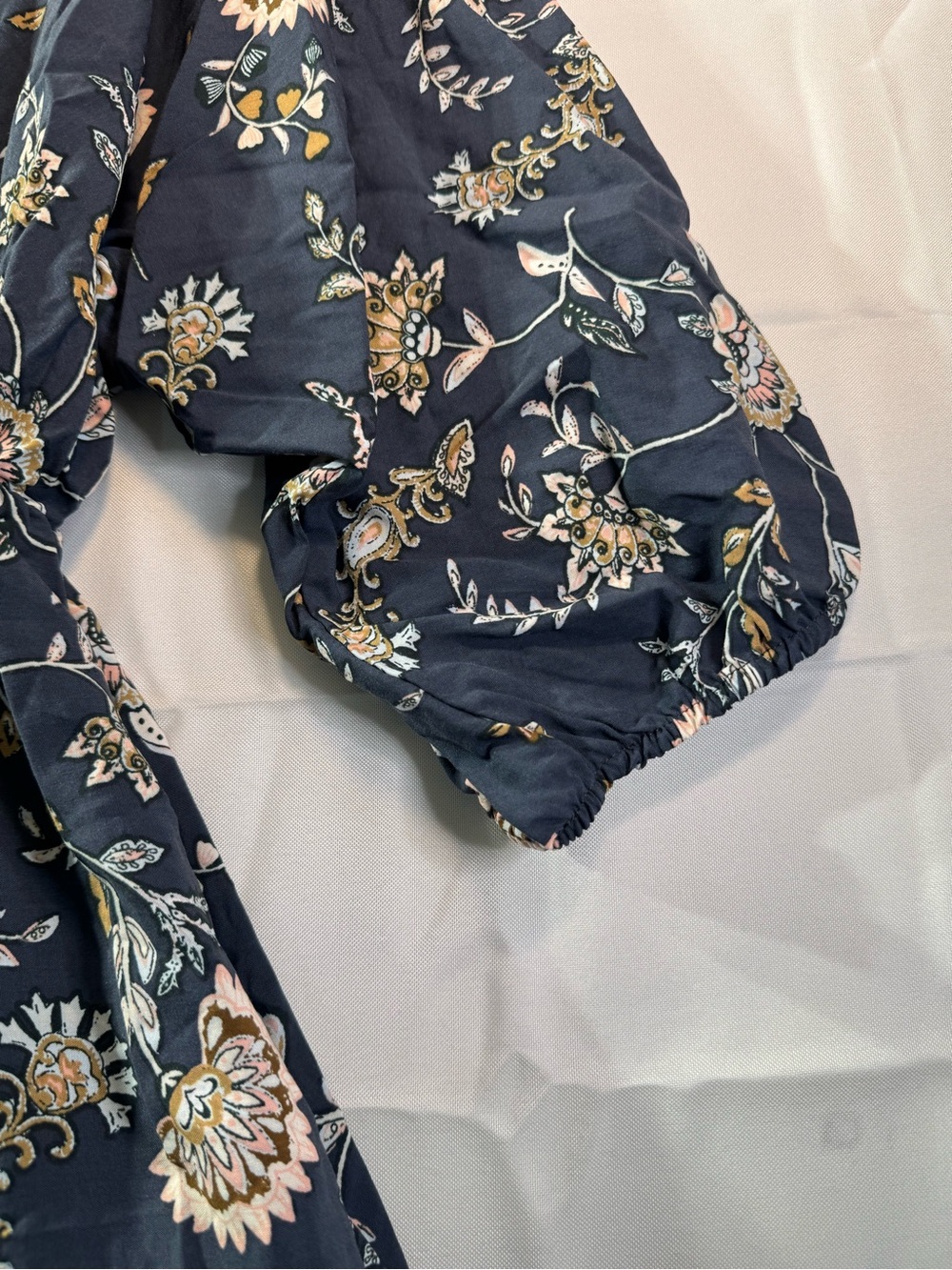 Haptics 2x Boho Floral Long-Sleeve Midi Dress in Navy - Picture 5 of 6